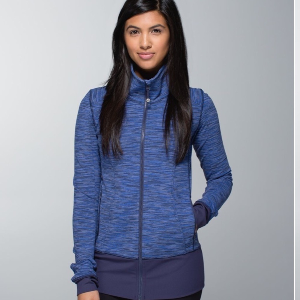 Lululemon Nice Asana Jacket Wee Are From Space Cadet Blue / Cadet Blue size 4